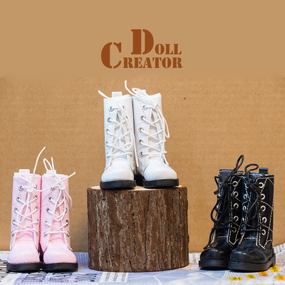 taobao agent [D.C] BJD shoes leather shoes, boots, rhombus lace basic daily 4 points MSD 1/4 doll#009