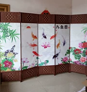 Tùy chỉnh 
            miễn phí vận chuyển di động vải màn hình gỗ rắn phân vùng gấp màn hình thời trang Trung Quốc hiện đại phòng khách văn phòng phòng ngủ lối vào khách sạn vách ngăn alu vách ngăn phòng bếp