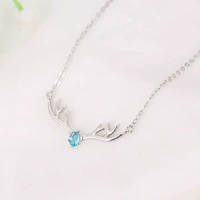 Ожерелье, цепочка до ключиц, серебро 925 пробы, в корейском стиле, простой и элегантный дизайн, популярно в интернете, подарок на день рождения