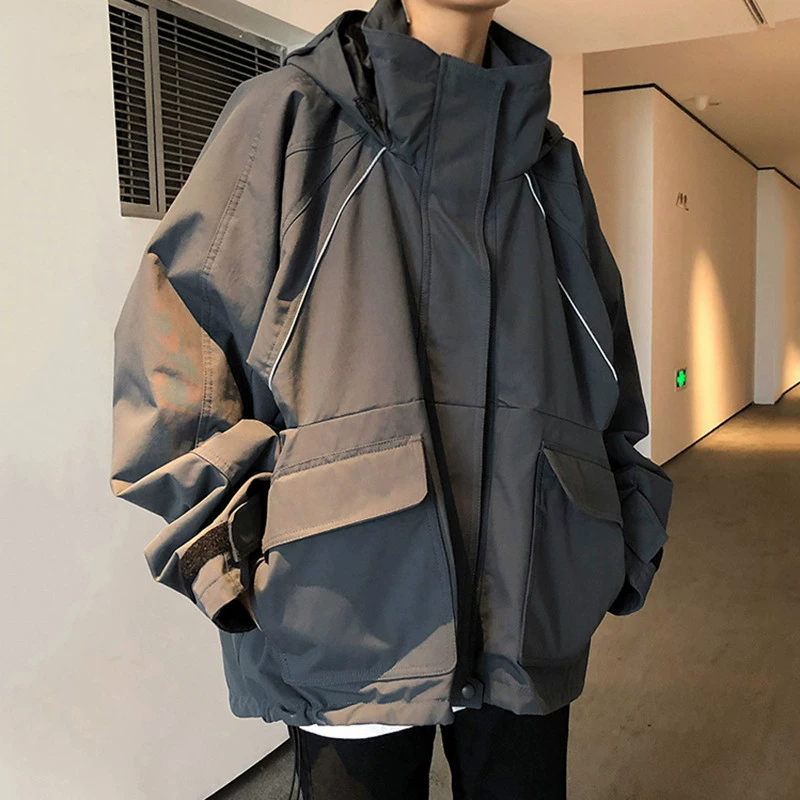2019 dụng cụ mới quần áo cotton nam thương hiệu thủy triều in phản quang áo khoác cotton mùa đông xu hướng bè bè cotton dày - Bông