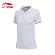 Li Ning áo ngắn tay polo nữ mới thể thao loạt thời trang ve áo mùa hè đan quần thể thao
