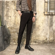 [Có thắt lưng] mùa hè nam mới chín điểm quần lọt khe Phiên bản Hàn Quốc của xu hướng quần âu hoang dã - Crop Jeans