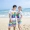 Quần đôi đi biển Hàn Quốc Quần áo nam và nữ nhanh khô Những người yêu thích áo phông đi nghỉ mát bên bờ biển Maldives - Vài đồ bơi 	đồ đôi đi biển cho mẹ và bé trai