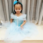 Trẻ em mặc váy cưới hoa cô gái mới cô gái Lọ Lem công chúa váy trẻ em mềm sợi váy món quà sinh nhật