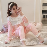 Tháng quần áo mùa thu và mùa đông cotton mùa xuân và mùa thu sau sinh cho con bú Bộ đồ ngủ phụ nữ mang thai mùa thu bà bầu cho ăn quần áo phù hợp với dịch vụ nhà - Giải trí mặc / Mum mặc