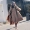 Chennai Coco eo eo coat nữ phần dài Hàn Quốc phiên bản 2018 mới dày kẻ sọc chic áo khoác nữ mùa đông áo khoác choàng nữ