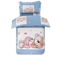 Bông quilt đặt ba bé mẫu giáo lõi giường cũi em bé sản phẩm sáu bé bông quilt cover trẻ em mùa đông quilt 	bộ chăn ga gối cho bé sơ sinh	