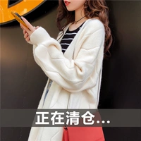 Весенний длинный свитер, трикотажный кардиган, коллекция 2021, средней длины, в корейском стиле