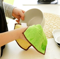 Ультра -плотное волокно двойное утолщенное водопоглощение ткань байджи кухня чистое полотенце, без масла, нет волос, лапша, мытье посуды