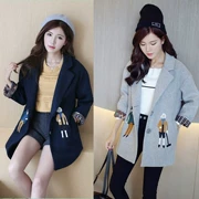 Áo len nữ ngắn 155 cm phụ nữ nhỏ của quần áo 150 cm cao Qiu Nizi coat đoạn ngắn mùa thu và mùa đông mô hình