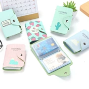 Thẻ gói của phụ nữ đa thẻ thẻ ID thẻ thiết lập Hàn Quốc dễ thương nhỏ cá tính tươi nhỏ gọn chủ thẻ xách tay mini thẻ túi