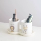 Lion Giraffe + Ceramic Pen Holder Setter