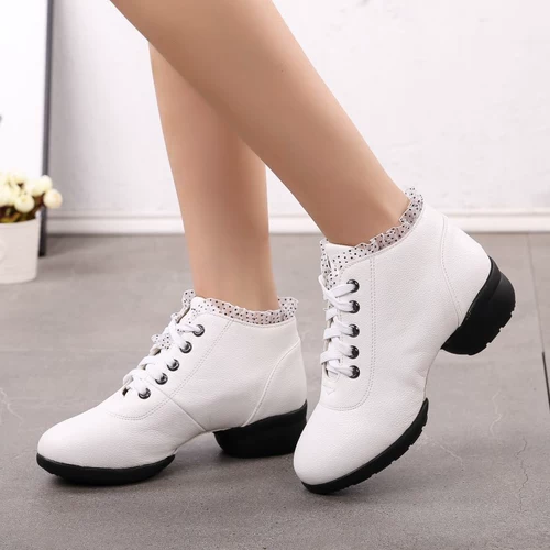 Обувь, современные танцующие белые туфли, коллекция 2023, мягкая подошва, из натуральной кожи