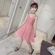 Đầm mới mùa hè 2019 hè Hàn Quốc phiên bản trẻ em mặc váy vest váy liền thân cho bé gái ngoại quốc - Khác