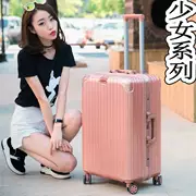 Phiên bản tiếng Hàn của vali nhỏ mật khẩu tươi vali hành lý xe đẩy vali học sinh nữ vali dễ thương 24 inch 26