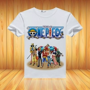 Mùa hè Một Mảnh Ngắn Tay Áo T-Shirt của Nam Giới Thủy Triều Sinh Viên Luffy Phim Hoạt Hình Anime Ngoại Vi Trẻ Em Nửa Tay Áo Quần Áo