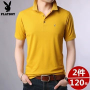 Mùa hè phong cách mới anh chàng trẻ trung cotton áo thun ngắn tay Lapel nửa tay áo POLO áo sơ mi nam