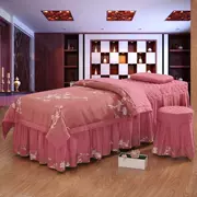 Vẻ đẹp trải giường bốn bộ của Châu Âu-phong cách đơn giản phổ beauty salon giường đặt giá giường massage bìa bốn bộ đặc biệt