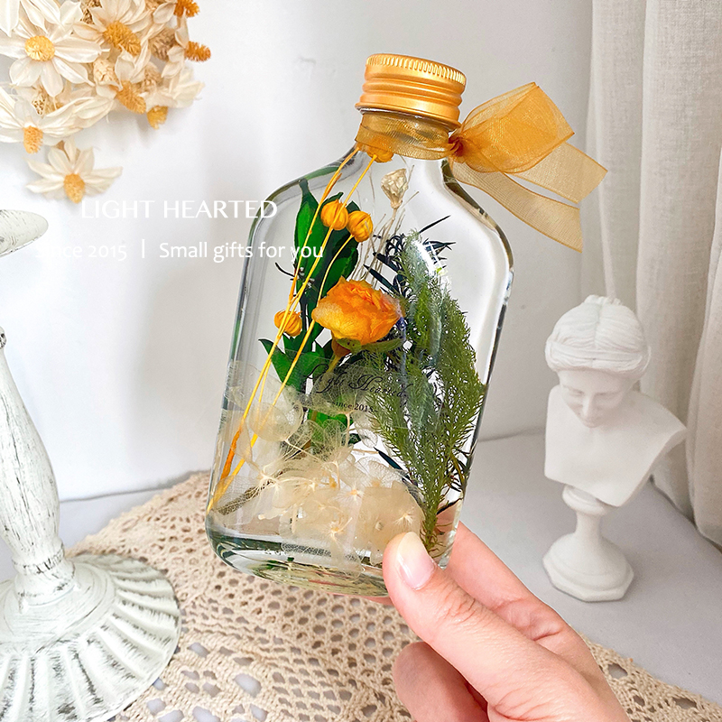 "Beauty" Tender Spring Breeze 200MlImmortal flower  Dried flower Botany specimen float bottle 520 lover mother festival gift confidante Birthday gift
