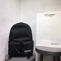 Off OW White 18fw Lelgan Letters Alphabet Plouds Sag Bound Книга компьютер рюкзак.