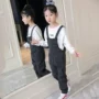 Quần yếm nữ 2019 mới 5 chiếc quần trẻ em phiên bản Hàn Quốc của quần denim mùa thu trẻ em 12-15 tuổi mùa xuân thủy triều - Quần quần nhung bé trai
