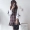 Mùa thu 2018 mới của phụ nữ Nhật Bản ngọt ngào lá sen lỏng thời trang kẻ sọc dễ thương Một chiếc váy dài