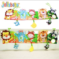 Jollybaby giường màu bao quanh bởi đa cảm thấy linh hoạt vải cuốn sách 0-1-2 tuổi bé bé câu đố giáo dục sớm đồ chơi đồ chơi gỗ thông minh