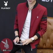 Mùa thu 2018 áo khoác nam Playboy áo khoác trẻ trung áo sơ mi mỏng giản dị phiên bản Hàn Quốc của áo mỏng đơn