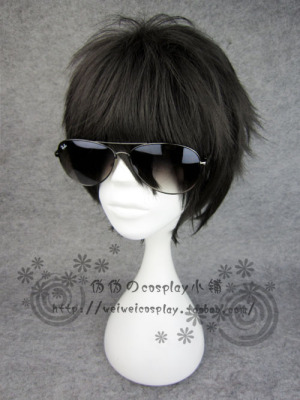 taobao agent [Pseudo -pseudo cos small shop] Gintama Turkan Shi Shiro grave robbing notes Black blind cosplay wig