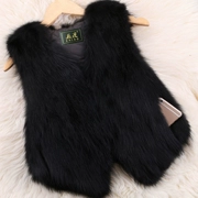 Fur vest chống mùa giải phóng mặt bằng fox fur horse clip scorpion tóc đen mùa thu và áo khoác mùa đông đoạn ngắn lông thú thật