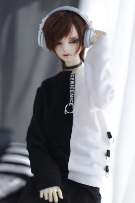 taobao agent [AD] BJD baby clothes-handmade ring-colored round neck shirt T-shirt- (1/3/uncle)