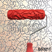 Ментальная краска ролика арт краски инструмент Diatom Mud Mud, деревянная узор давления цветочной краски стены Artils 321