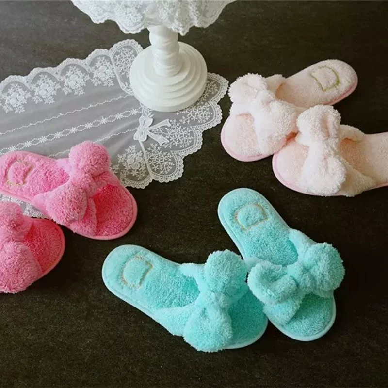 Summer Japanese cute non-slip slippers with bow