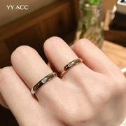 Sinh viên hipster Nhật Bản và Hàn Quốc mịn màng bằng vàng hồng 18k vàng titan không phai đôi nhẫn nhẫn nam nhẫn đơn nữ