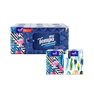 Мини-бумажный носовой платок Tempo/Depot Mini Series, натуральный и без запаха, 5 листов*6