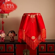 Cao cấp dệt cô dâu kết hôn khăn quàng đỏ khăn quàng đỏ vải tấm màn che cưới Trung Quốc đạo cụ cung cấp đám cưới đám cưới - Khác