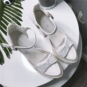 501-2 xuân mới 2018 phiên bản Hàn Quốc của sandal quai nữ gợi cảm dày với những mẫu giày cao gót nữ thời trang