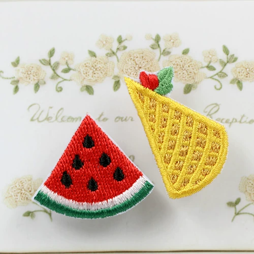 Fengxi оригинальная высококачественная тканевая нашивка с вышивкой, декоративная нашивка для одежды, персонализированная вышитая брошь, вафельный арбуз, тыква