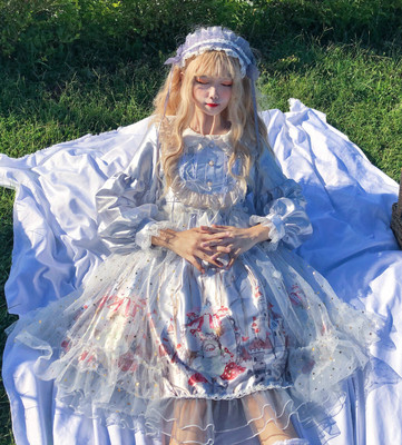taobao agent White Sugar Girl [Spot] ~ Japanese soft girl sweet and cute lolita star glutinous gauze versatile lo skirt cute