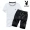 Playboy tay áo ngắn phù hợp với nam thể thao giản dị hai bộ thanh niên đẹp trai mùa hè phiên bản Hàn Quốc của một bộ tự tu - Bộ đồ áo thể thao