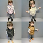 Cô gái vest mùa đông 2017 mới của Hàn Quốc quần áo trẻ em nữ bé xuống bông độn vest 1-2-3-4-5 tuổi