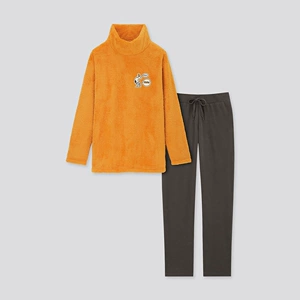 UNIQLO Женская одежда (UT) Флисовый костюм PEANUTS (с длинными рукавами) (одежда для дома, пижамы) 433846