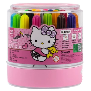 Hello kitty, акварель, мелки, 24 цветов, можно стирать