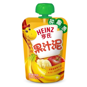 Heinz Fruit Juice Mud Mud Apple Banana 120 г/сумка новая и старая упаковка случайная доставка