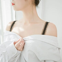 2018 mới dây đeo vai ren sexy đồ lót dây đeo vai điều chỉnh rộng móc áo ngực với dây đeo áo ngực màu đen và trắng dây ngọc trai đeo áo lót