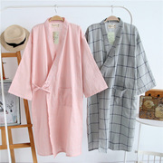 Kimono bông gạc đồ ngủ nam giới và phụ nữ dịch vụ nhà kích thước lớn Nhật Bản dài tay áo choàng áo tắm mồ hôi quần áo phong cách mới