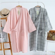Kimono bông gạc đồ ngủ nam giới và phụ nữ dịch vụ nhà kích thước lớn Nhật Bản dài tay áo choàng áo tắm mồ hôi quần áo phong cách mới
