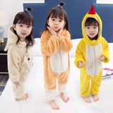 Пижама, детский мультяшный хлопковый пуховик, 1-3 лет