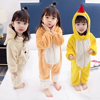 Пижама, детский мультяшный хлопковый пуховик, 1-3 лет
