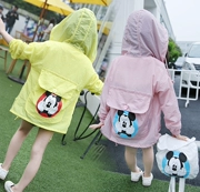 Trẻ em quần áo chống nắng trẻ em quần áo ngoài trời quần áo 2018 mùa hè mới Hàn Quốc phiên bản của áo khoác nam giới và phụ nữ trong các trẻ em lớn Mickey thay đổi túi